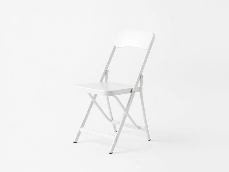 White plastic Folding Chair